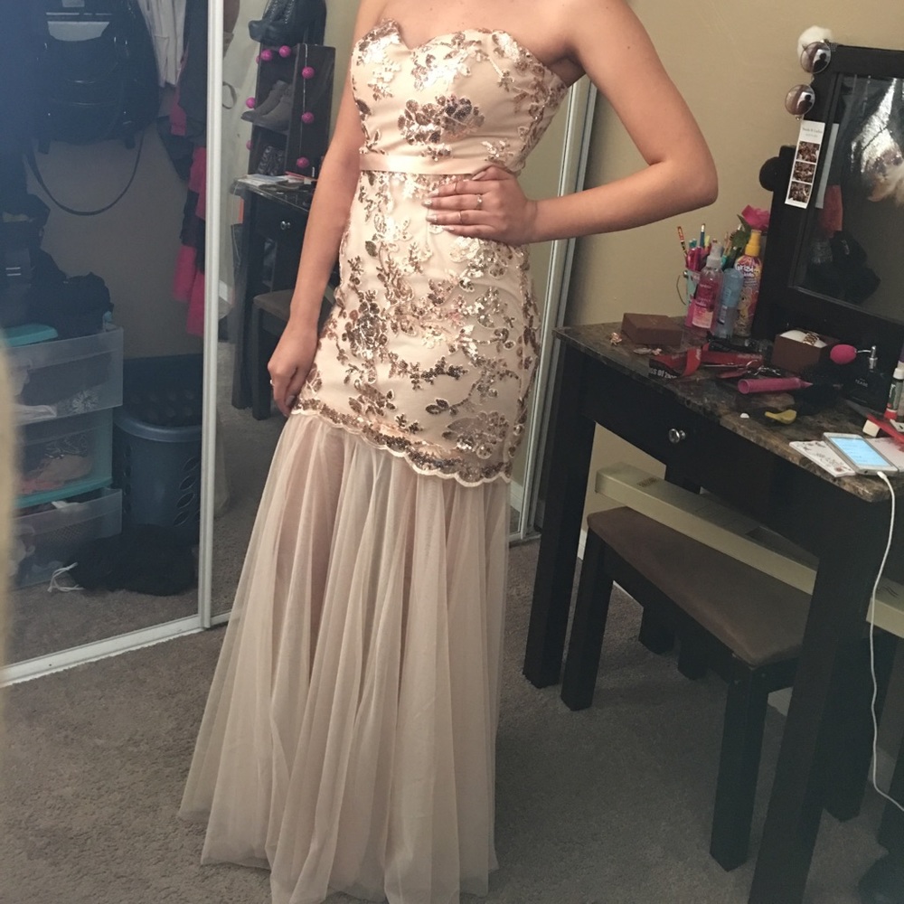Rose Gold Prom Dress
